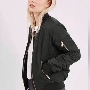 Topshop Black Bomber Jacket